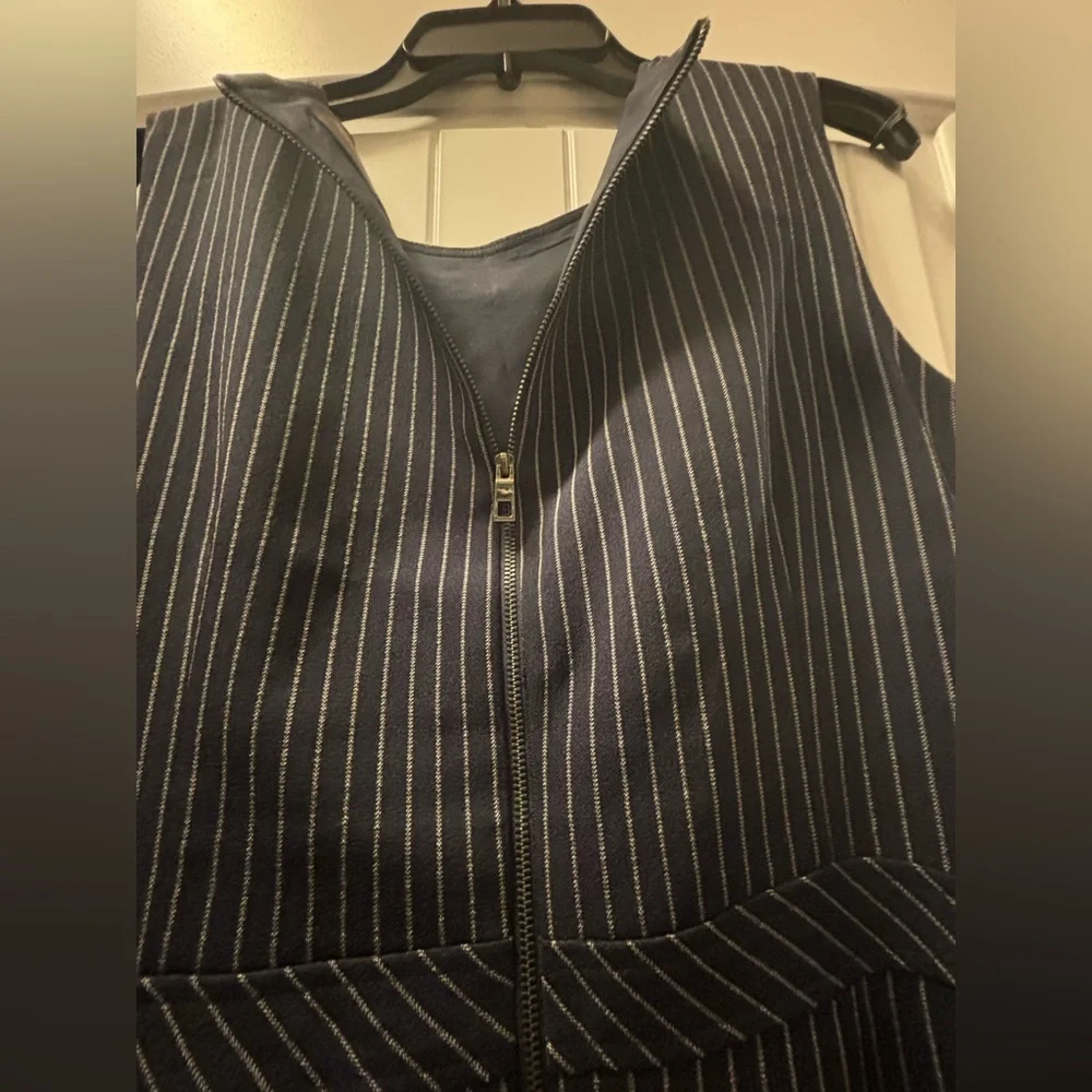Vince Camuto Blue Pinstripe Dress Size 16